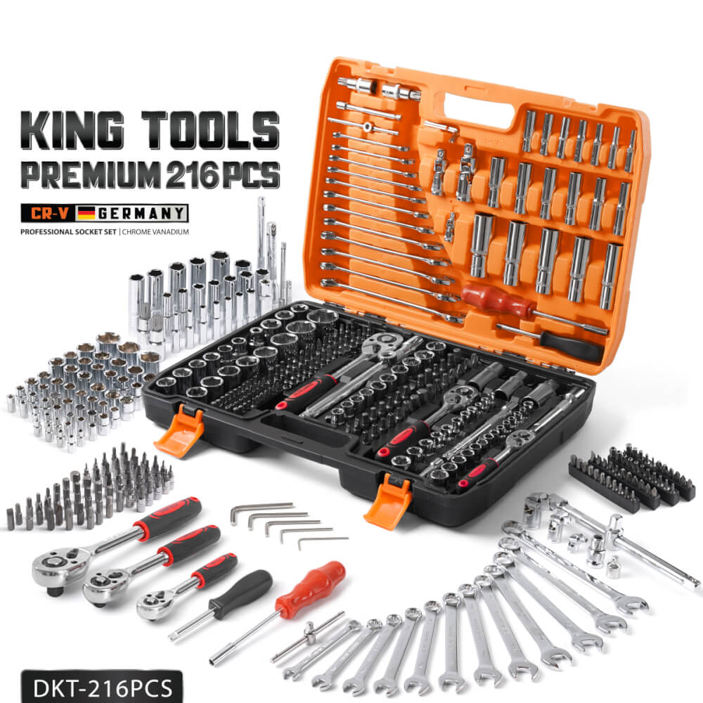 ชุดบ็อกซ์ InnTech รุ่น WKT-216PCS 1/4 , 3/8 , 1/2 นิ้ว แพ็ก 216 ชิ้น